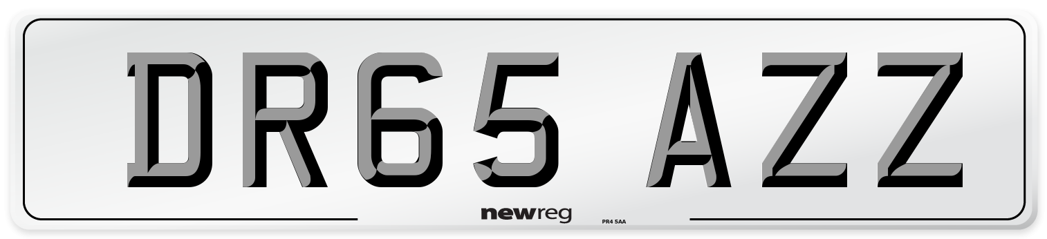 DR65 AZZ Number Plate from New Reg